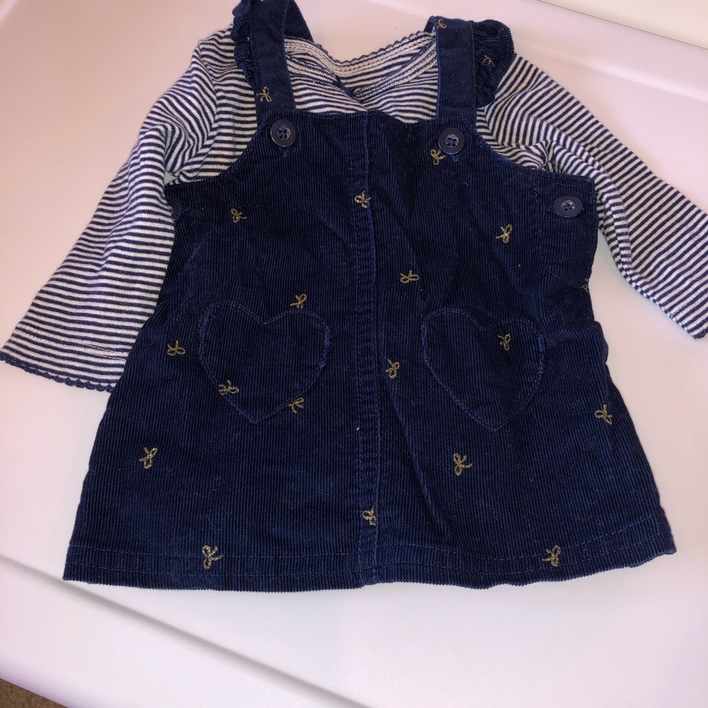 Navy blue corduroy dress